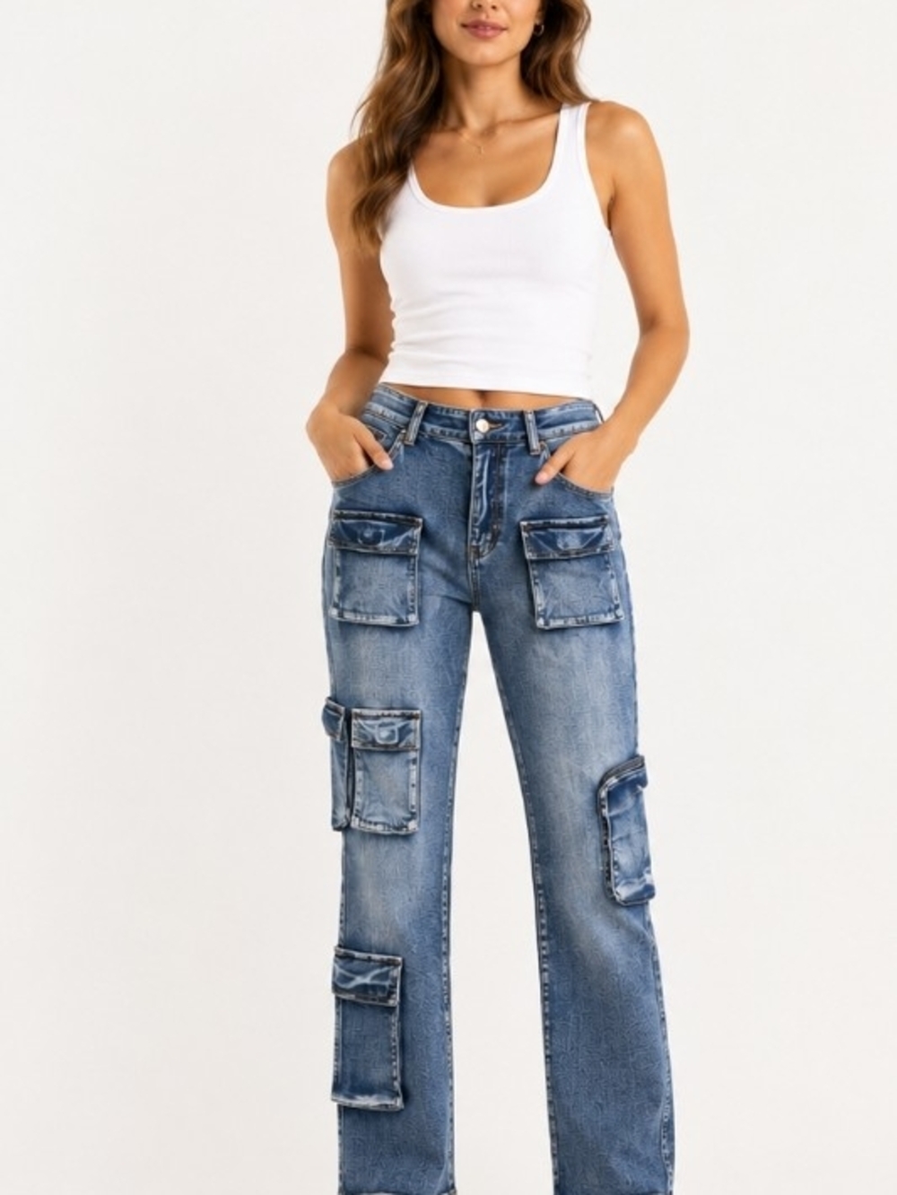 American Bazi Stacked Cargo Jeans